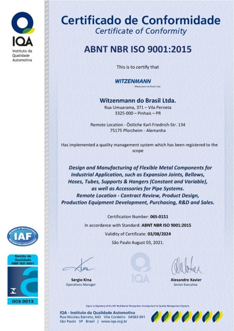 ISO 9001:2015 Certificate Witzenmann do Brasil _preview